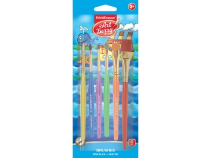  Pensule din păr sintetic ArtBerry 6 buc/blister EK