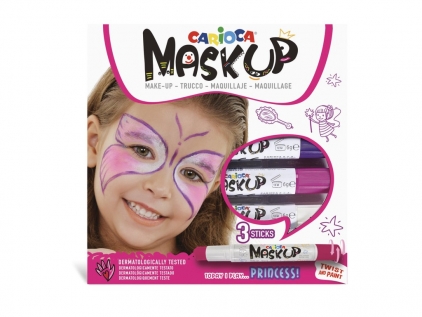 Creioane colorate si carioci Carioca Mask-Up Princess 3 buc/set