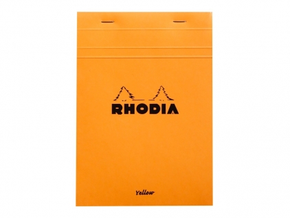 Blocnotes, caiete speciale Blocnotes A5 matematică 80 file galbene capsat eco PEFC Rhodia Orange