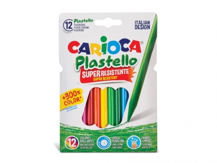 Creioane colorate si carioci Creioane plastifiate Carioca Plastello 12 buc/set