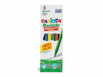 Creioane colorate si carioci Creioane plastifiate Carioca Plastello 6 buc/set