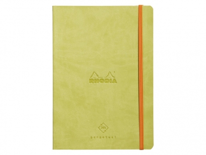 Calendare, agende, organizere Agendă A5 nedatată 64 file piele ecologica Rhodia Perpetual Clairefontaine Anise Green