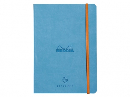 Calendare, agende, organizere Agendă A5 nedatată 64 file piele ecologica Rhodia Perpetual Clairefontaine Turquoise