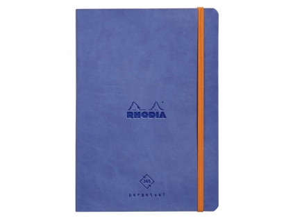 Calendare, agende, organizere Agendă A5 nedatată 64 file piele ecologica Rhodia Perpetual Clairefontaine Sapphire
