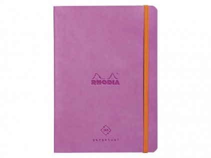 Calendare, agende, organizere Agendă A5 nedatată 64 file piele ecologica Rhodia Perpetual Clairefontaine Lilac