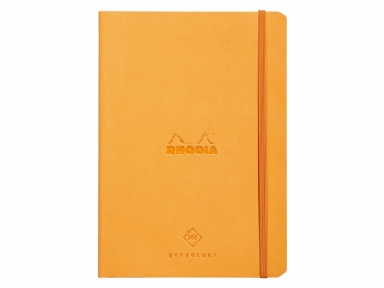 Calendare, agende, organizere Agendă A5 nedatată 64 file piele ecologica Rhodia Perpetual Clairefontaine Orange