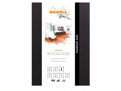 Blocnotes, caiete speciale Blocnotes A5+ grafic 50 file Rhodia Layout Touch