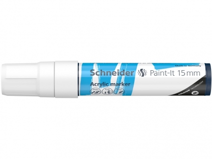 Markere Schneider, markere evidentiatoare Marker cu vopsea acrilică Paint-It 330 15 mm Schneider alb