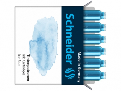 Stilouri Schneider, pixuri, rezerve Rezerve stilou Schneider 6 patroane cerneala Ice Blue