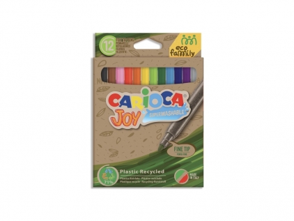 Creioane colorate si carioci Carioca Joy EcoFamily 12 buc/set
