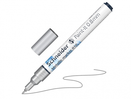Markere Schneider, markere evidentiatoare Marker metalic Schneider Paint-It 010 0,8 mm silver metallic