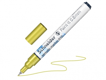 Markere cu vopsea, creta, speciale Marker metalic Schneider Paint-It 010 0,8 mm yellow metallic
