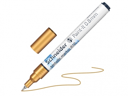 Markere Schneider, markere evidentiatoare Marker metalic Schneider Paint-It 010 0,8 mm gold metallic