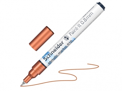 Markere cu vopsea, creta, speciale Marker metalic Schneider Paint-It 010 0,8 mm copper metallic