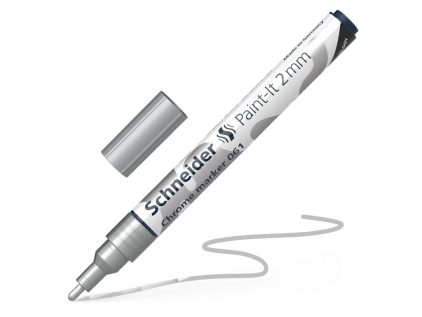 Markere Schneider, markere evidentiatoare Marker metalic Chrome Schneider Paint-It 061 2 mm