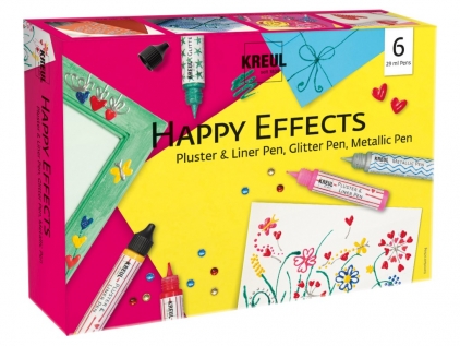 Markere cu vopsea, creta, speciale Marker vopsea Kreul Pen Happy Effects 6 buc/set