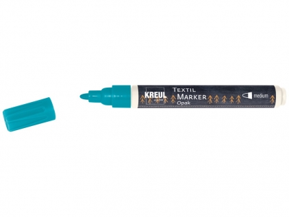 Markere cu vopsea, creta, speciale Marker textile M 2-4 mm Opak Kreul Turquoise