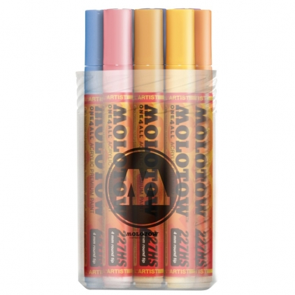 Markere cu vopsea, creta, speciale Marker acrilic One4All™ 227HS 4 mm Pastel-Kit 12 buc Molotow