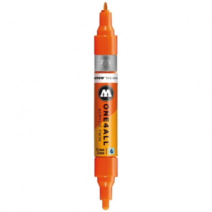 Markere permanente Marker acrilic One4All™ Acrylic Twin 1,5-4 mm dare orange Molotow
