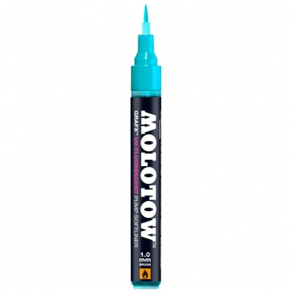 Markere cu vopsea, creta, speciale Marker reîncărcabil UV-Fluorescent Pump Softliner 1 mm blue Molotow