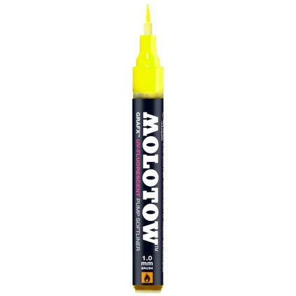 Markere cu vopsea, creta, speciale Marker reîncărcabil UV-Fluorescent Pump Softliner 1 mm yellow Molotow