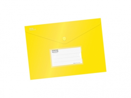  Mapă plastic A5 clapă cu buton semirigidă galben