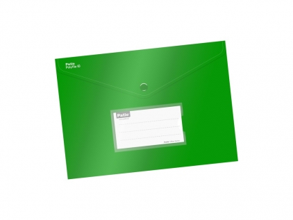  Mapă plastic A5 clapă cu buton semirigidă verde