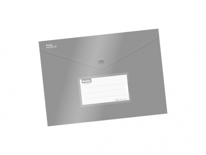  Mapă plastic A5 clapă cu buton semirigidă gri