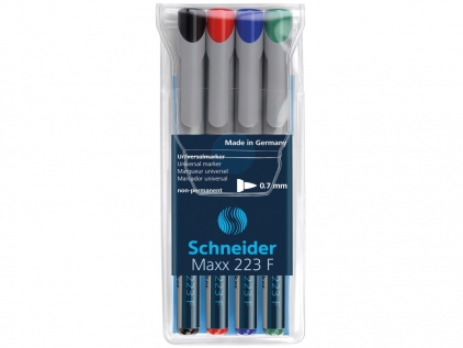  Marker Schneider Maxx 223 F 0.7 mm marker nepermanent OHP 4 buc/set