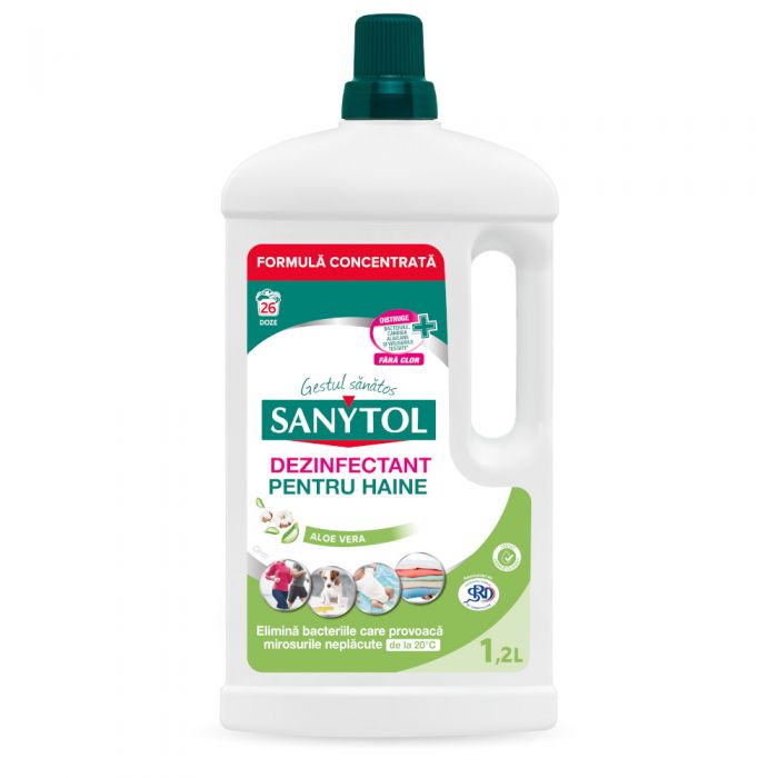 Detergenti rufe si vase Dezinfectant haine 1.2 litri Sanytol Aloe Vera