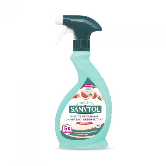 Curatare WC, solutii curatare speciale Dezinfectant multisuprafete solutie curatare universala 500 ml Sanytol grapefruit