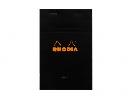Blocnotes, caiete speciale Blocnotes A6+ dictando 80 file capsat Rhodia Basic Black