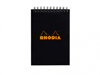 Blocnotes, caiete speciale Blocnotes A6 matematica 80 file spirala eco PEFC Rhodia Classic black