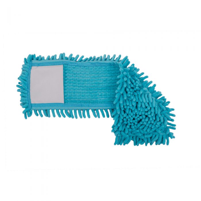 Mop plat coada telescopica metalica Chenille albastru Rezerva mop plat Chenille albastru