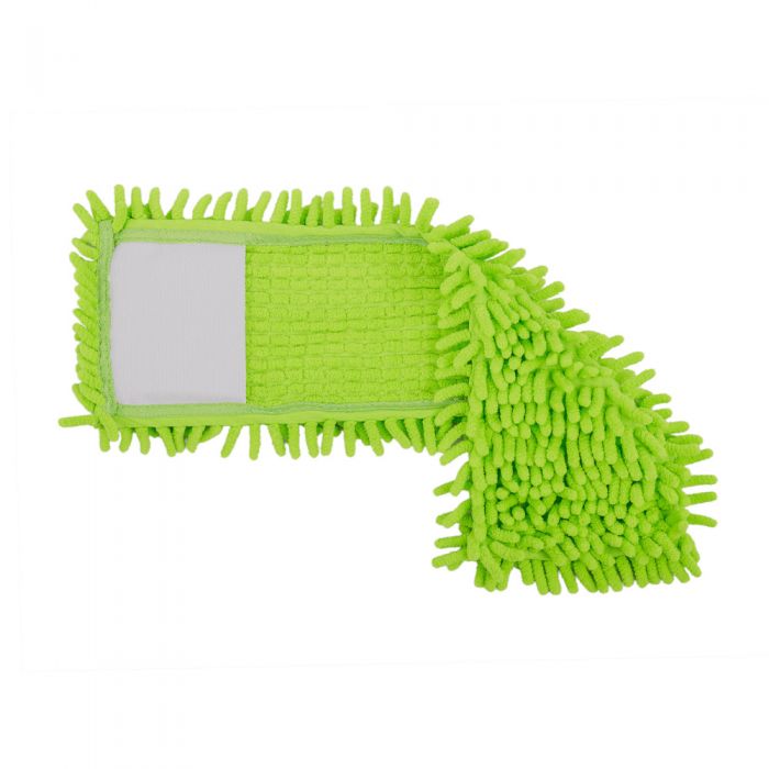 Mop plat coada telescopica metalica Chenille verde Rezerva mop plat Chenille verde