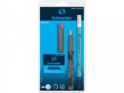  Set stilou Schneider Easy gri cu 1 pic Schneider Corry si 6 rezerve stilou cerneala (2025/2026)