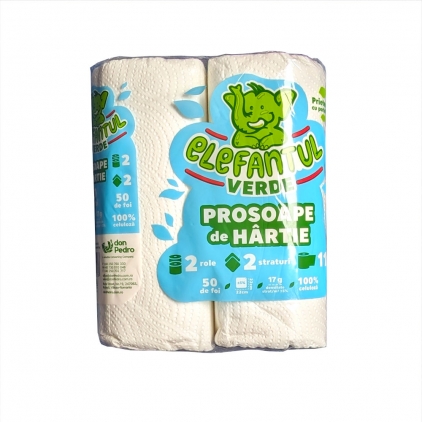 Curatenie, menaj, igiena Prosop hartie 2 straturi alb 11 m/rola 2 role/set