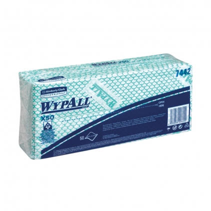 Articole menaj Laveta universala Food Contact Wypall X50 50 lavete/set Kimberly-Clark verde 