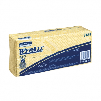 Articole menaj Laveta universala Food Contact Wypall X50 50 lavete/set Kimberly-Clark galben 