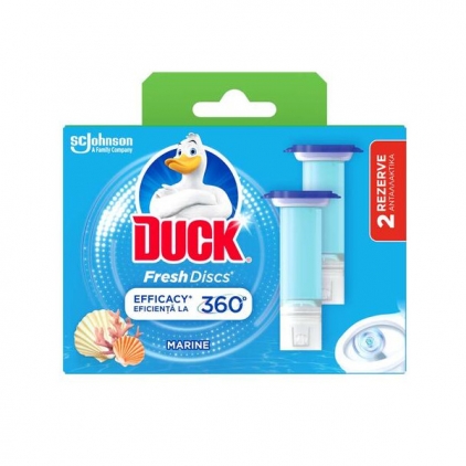 Detergenti, produse si solutii curatare Set 2 rezerve disc gel WC Duck Fresh Discs 2x36 ml twin Marine
