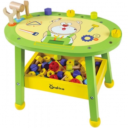  Banc de lucru copii, masa de joaca cu scule din lemn si accesorii, atelier, Onshine