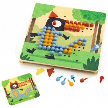 Jocuri strategie si indemanare Mosaico Rigolo, Joc Mozaic cu piuneze, 8 modele, varsta 3 - 6, 6 - 9 ani, Baiat, Fata