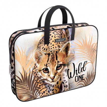  Geanta model pisica salbatica, format A4, 29 x 7 x 36 cm