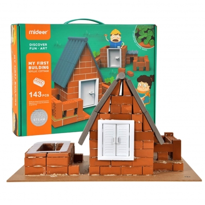 Set de Constructie din Caramizi, 143 piese, Prima Mea Casuta