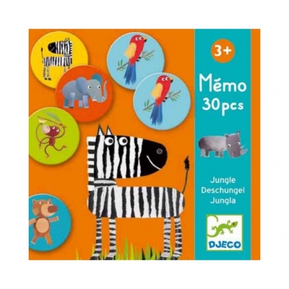 Jocuri strategie si indemanare Joc memorie Djeco animale din jungla, varsta 3 - 6 ani, Baiat, Fata