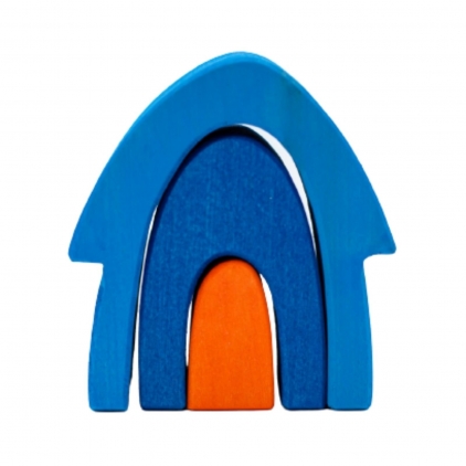 Jocuri logica, Montessori, STEM Set handmade Marc toys, Casuta din povesti Bleu, varsta 3 - 6, 6 - 9 ani, Baiat, Fata