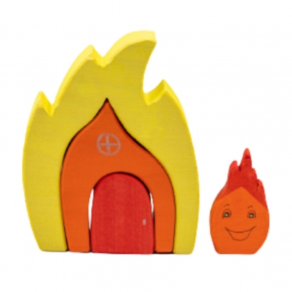 Jocuri logica, Montessori, STEM Set handmade Marc toys, Casuta focului, varsta 3 - 6 ani, Baiat, Fata