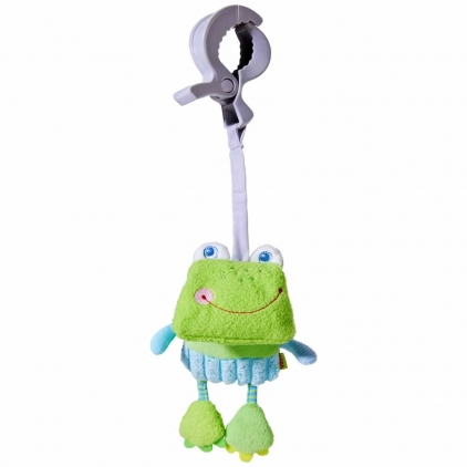  Jucarie zornaitoare cu agatatoare, model broscuta, 27 x 27 x 10 cm