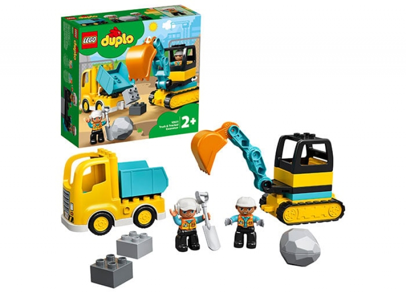 Truck and Excavator