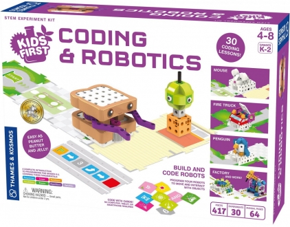Jocuri logica, Montessori, STEM Kit STEM Primii pasi Principii de codare si roboti, cu carduri de cod, lectii si povesti gata programate, varsta 3 - 6, 6 - 9 ani, Baiat, Fata